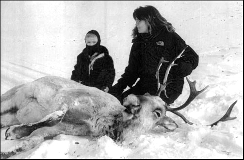 Sarah Palin with dead moose